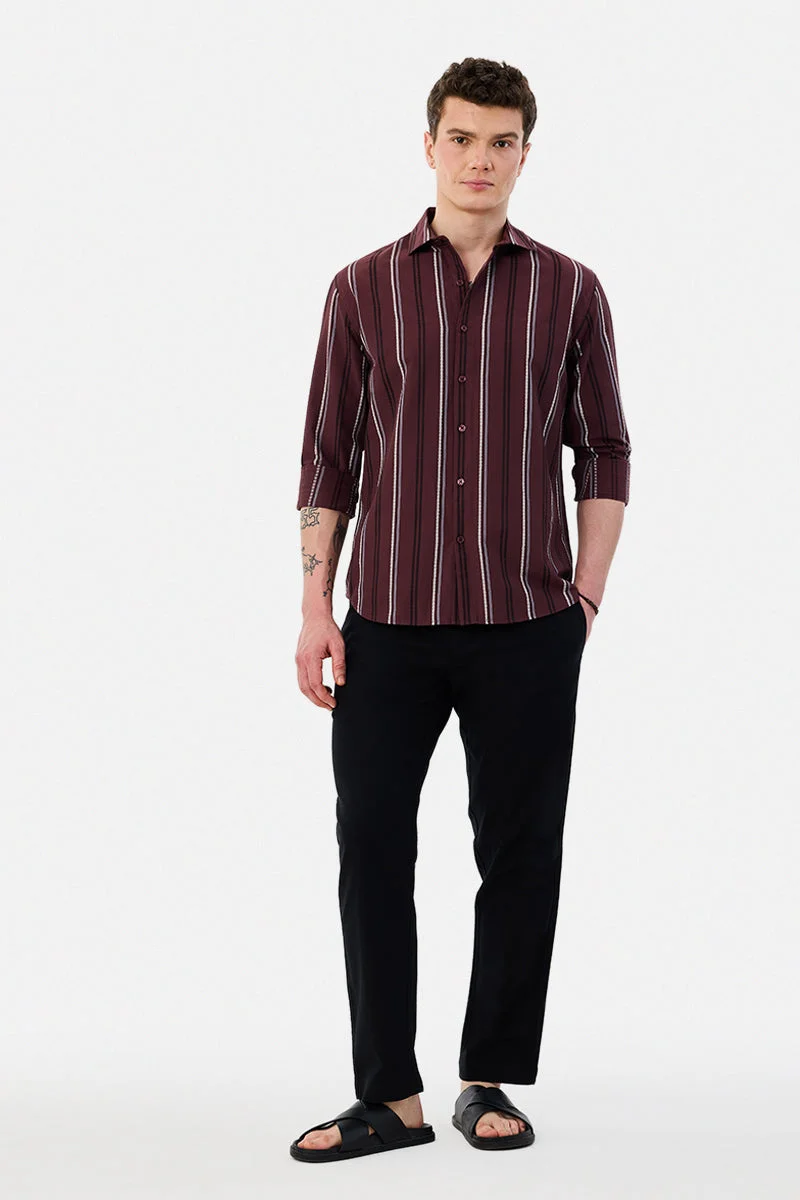 SNITCH Slim Fit Stripes Shirt